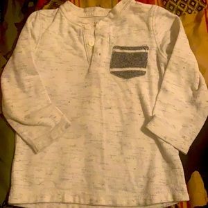 White and Black Long Sleeve Shirt Size 2T